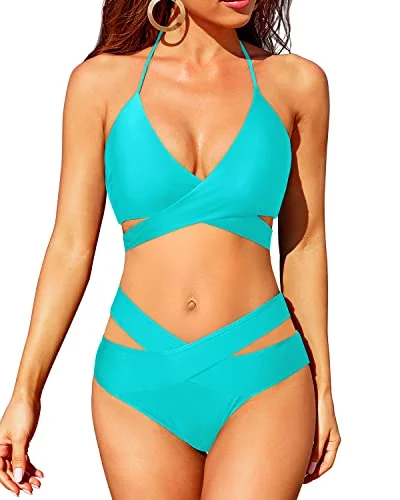 Special Savings Women's High Waisted Push Up Bikini Sets Two Piece Swimsuit