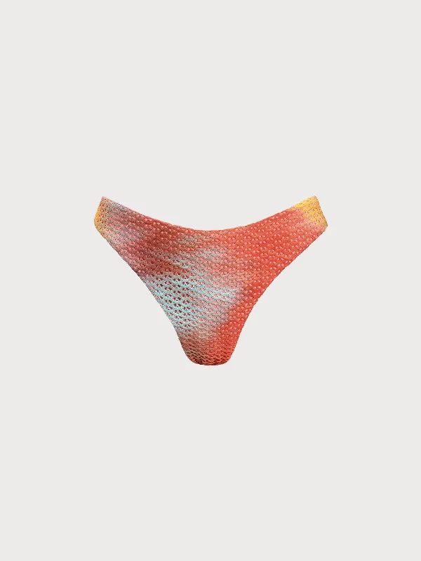 Hurry In Orange Crochet Bikini Bottom