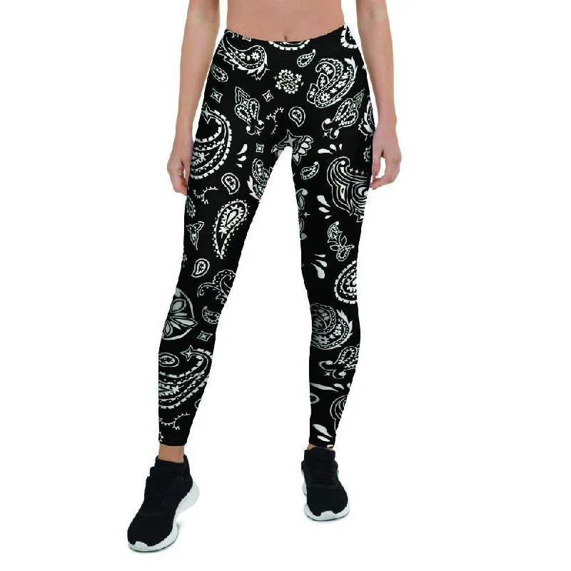 Great Deals Black Bandana Women's Leggings