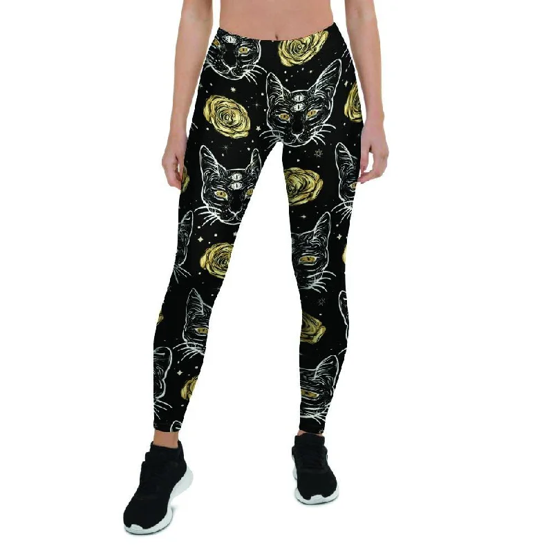 Extra Savings Black Cat Gothic Witch Women's Leggings