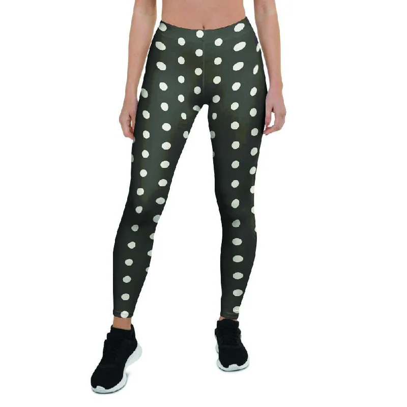 Amazing Deals Black Tiny Polka Dot Women's Leggings