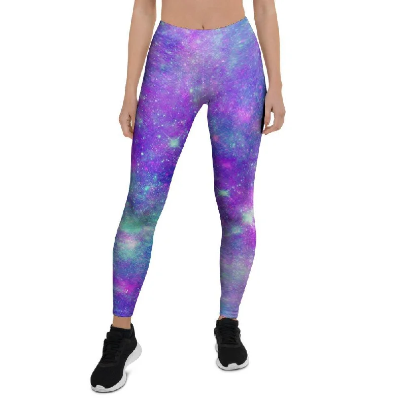 Online Specials Blue And Pink Galaxy Space Women's Leggings
