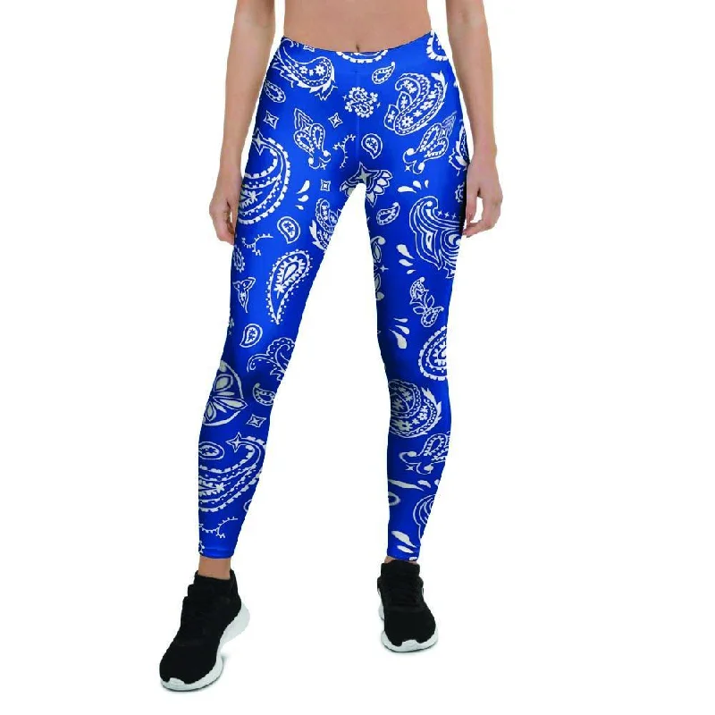 Deal Alert Blue Bandana Women's Leggings