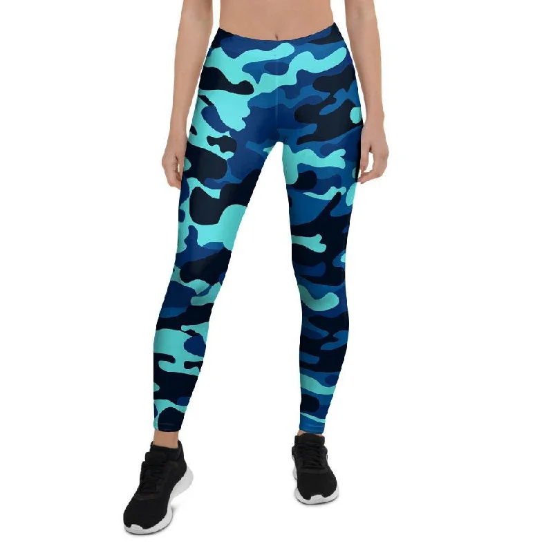 Bargain Blast Blue Camoflage Print Women's Leggings