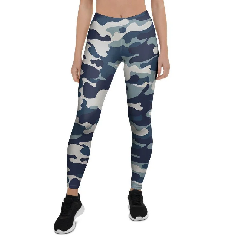 Price Buster Blue Navy Camo Print Women's Leggings